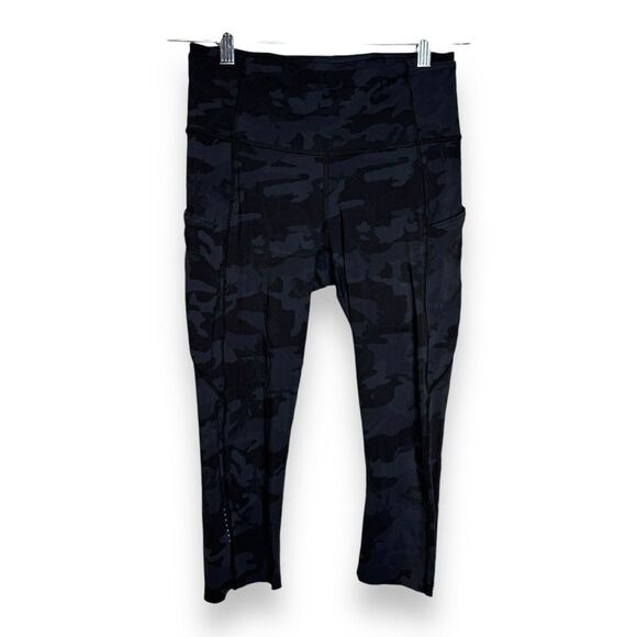 Lululemon Fast Free HR Tight 25" NULUX Size 6 Heritage 365 Camo Coal H3DC 75292 - Picture 2 of 8